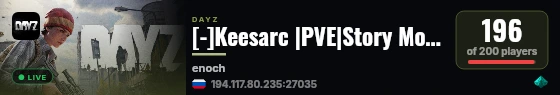 [-]Keesarc |PVE|Story Mode|Custom Events live status badge