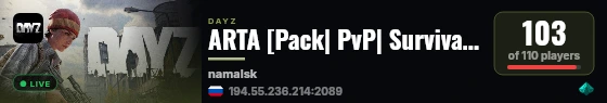 ARTA [Pack| PvP| Survival| Team] live status badge