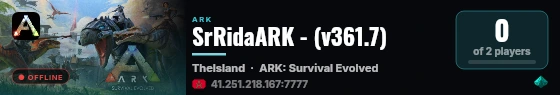 SrRidaARK - (v361.7) live status badge