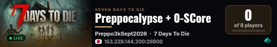 Preppocalypse + 0-SCore live status badge
