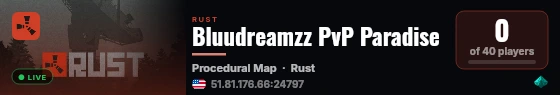 Bluudreamzz PvP Paradise live status badge