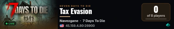 Tax Evasion live status badge