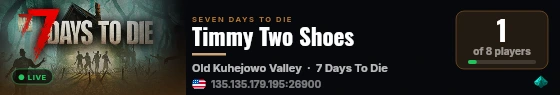 Timmy Two Shoes live status badge