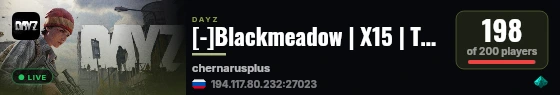 [-]Blackmeadow | X15 | TRADER | HELI | CARS | BUNKERS | Twitch live status badge