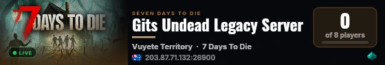 Gits Undead Legacy Server live status badge