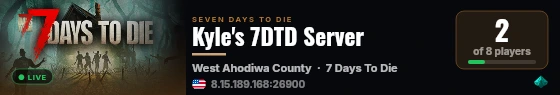 Kyle's 7DTD Server live status badge