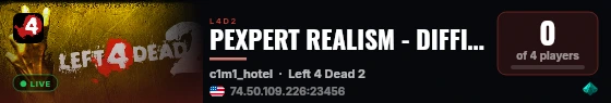 PEXPERT REALISM - DIFFICULTY INCREASED live status badge