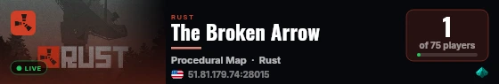 The Broken Arrow live status badge