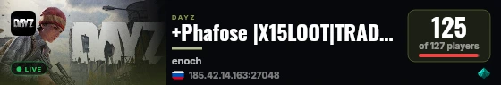 +Phafose |X15LOOT|TRADER|BOATS|HELIS|EVENTS live status badge