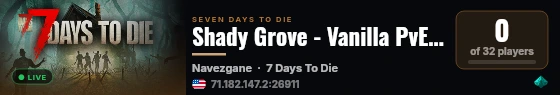Shady Grove - Vanilla PvE Server Chapter 5.5 live status badge