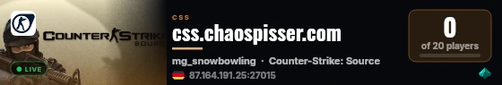 css.chaospisser.com live status badge