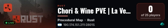 Chori & Wine PVE | La Venganza de Nipur live status badge