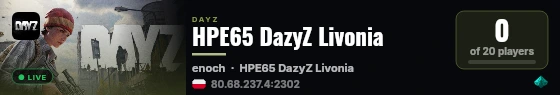 HPE65 DazyZ Livonia live status badge