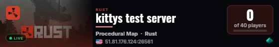 kittys test server live status badge