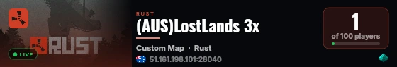 (AUS)LostLands 3x live status badge