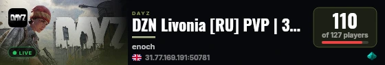 DZN Livonia [RU] PVP | 3PP | VANILLA++ live status badge