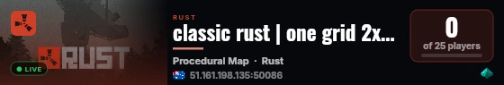 classic rust | one grid 2x [AU] live status badge