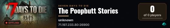 The Poopbutt Stories live status badge