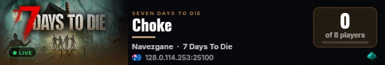 Choke live status badge