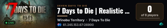 7 Days to Die | Realistic Survival | Random Blood Moons | 2x Lo live status badge