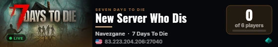 New Server Who Dis live status badge