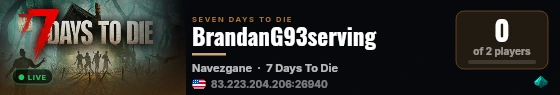 BrandanG93serving live status badge