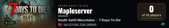 Mapleserver live status badge