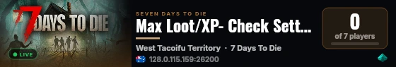 Max Loot/XP- Check Settings For More Info live status badge