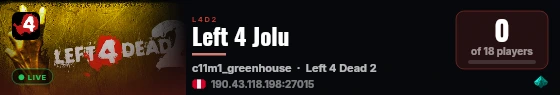 Left 4 Jolu live status badge