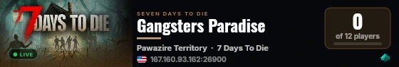 Gangsters Paradise live status badge