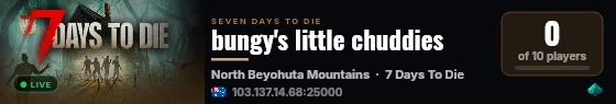 bungy's little chuddies live status badge