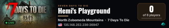 Hemi's Playground live status badge