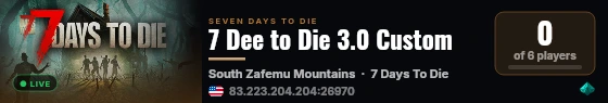 7 Dee to Die 3.0 Custom live status badge