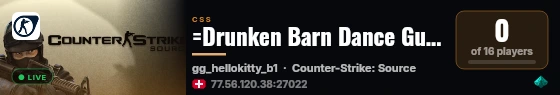 =Drunken Barn Dance GunGame live status badge