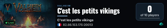 C'est les petits vikings live status badge