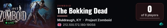 The Bokking Dead live status badge