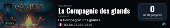 La Compagnie des glands live status badge
