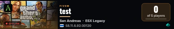 test live status badge