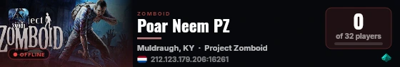 Poar Neem PZ live status badge