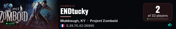 ENDtucky live status badge