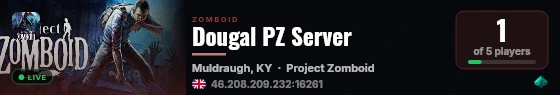 Dougal PZ Server live status badge