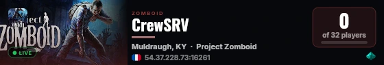 CrewSRV live status badge