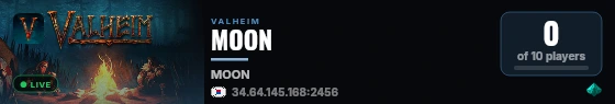 MOON live status badge