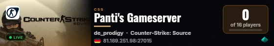 Panti's Gameserver live status badge