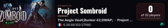 Project Sombroid live status badge