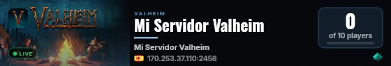 Mi Servidor Valheim live status badge