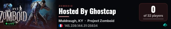 Hosted By Ghostcap live status badge
