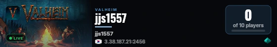jjs1557 live status badge