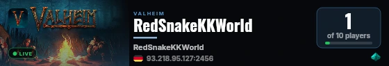RedSnakeKKWorld live status badge