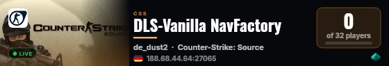 DLS-Vanilla NavFactory live status badge